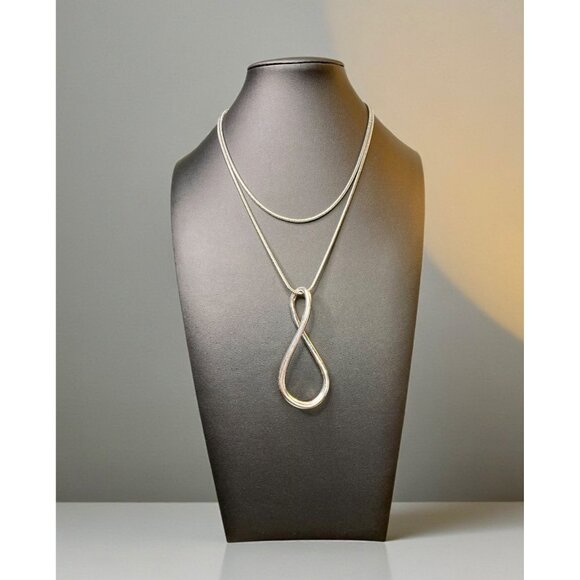 WHBM Silver Infinity Pendant Necklace - 244 - Picture 2 of 2